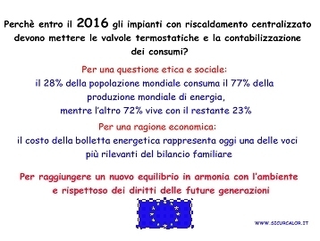 contabilizzazione dei consumi entro il 31 dicembre 2016 - prima il tuo benessere...